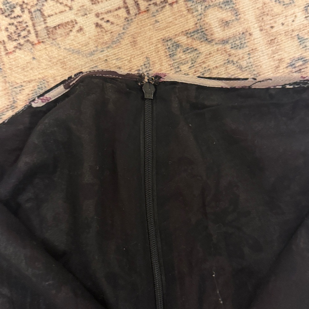 Cotton silk patterned colorful pleated  skirt size‎ 10 - Picture 7 of 8